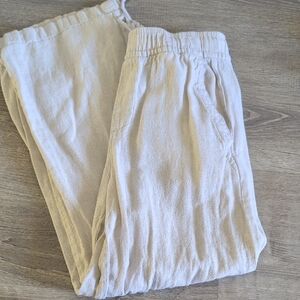 linen blend drawstring pants old navy